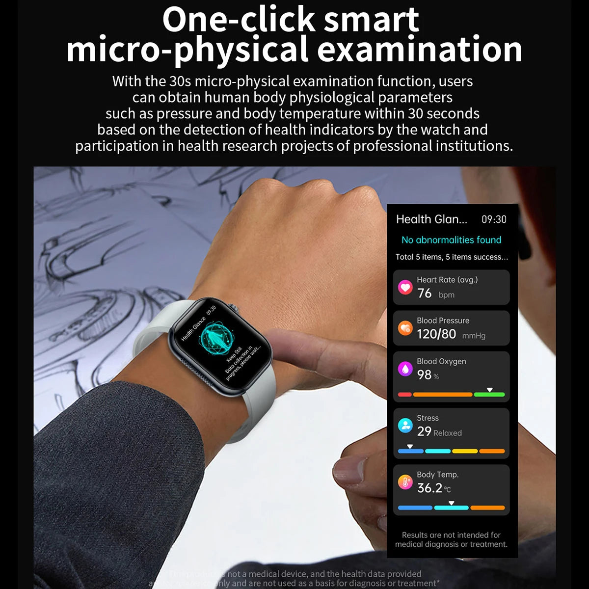 ECG PPG Smartwatch For Women With Blood Pressure Tracking