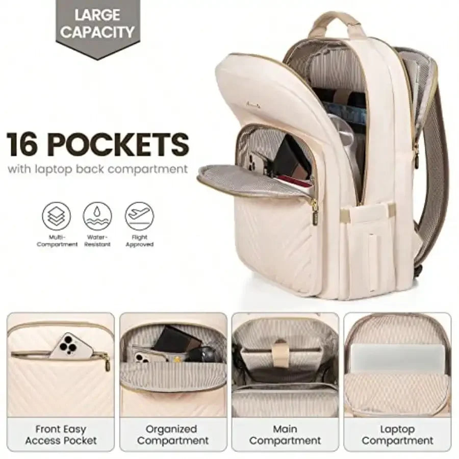 Professional Waterproof Laptop Backpack With USB Port For Travel Use