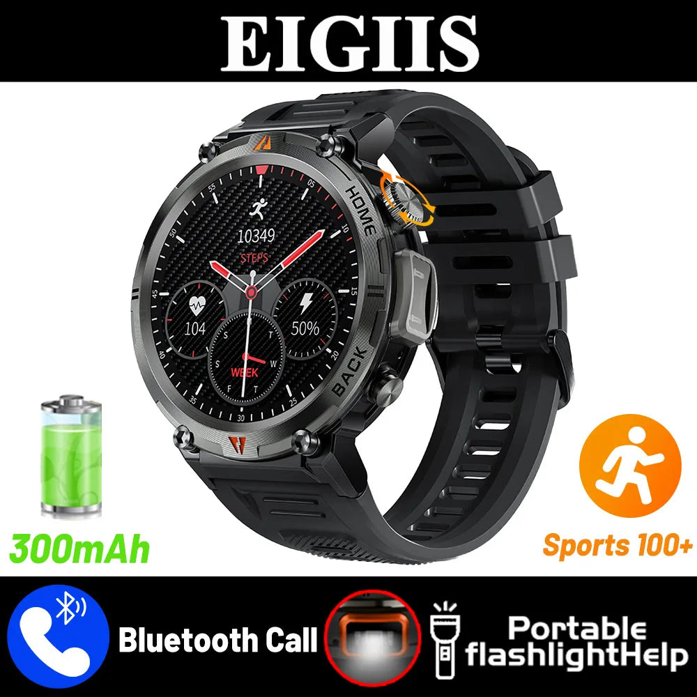 EIGIIS KE3 Bluetooth Smartwatch For Men With Heart Rate Monitor