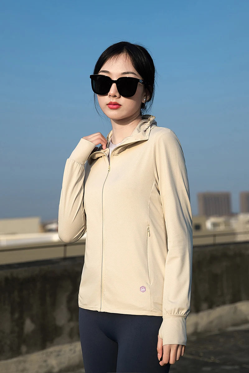 Unisex Breathable Outdoor Sunscreen Jacket Polyester Windproof Coat