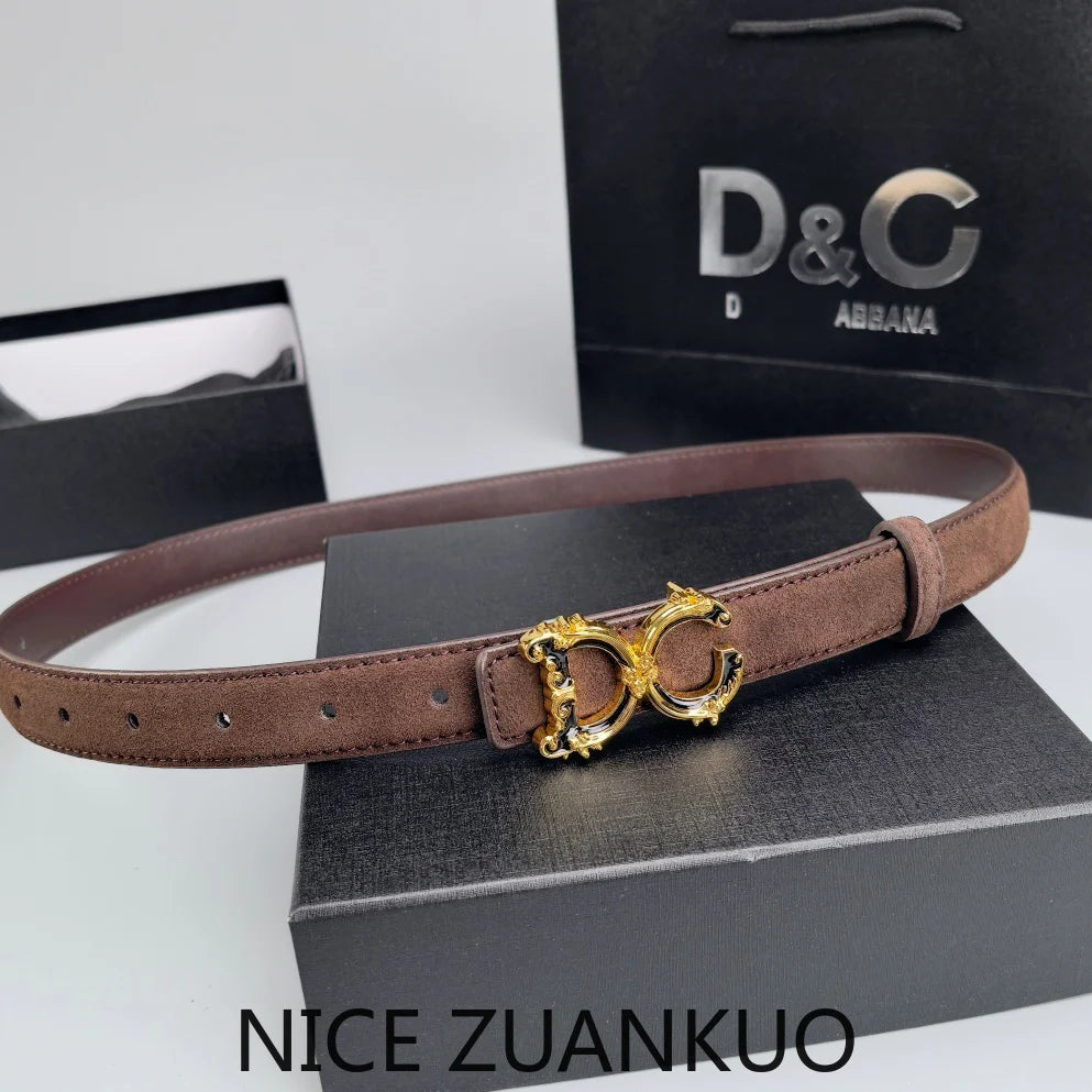 Zuankuo Women Genuine Leather Belt Fashionable Letter Design
