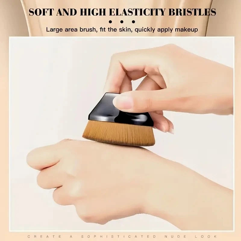 Professional High Density Wool Fiber Foundation Makeup Brush