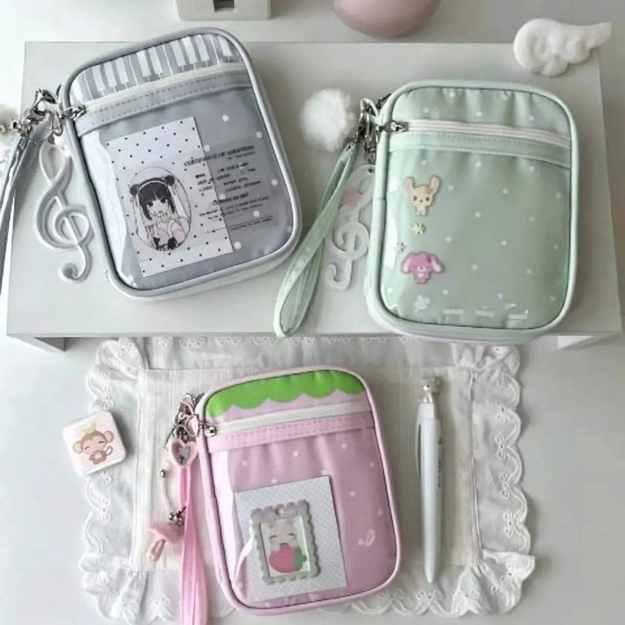 Transparent Window Kawaii Itabag For Anime Badges And Photocards