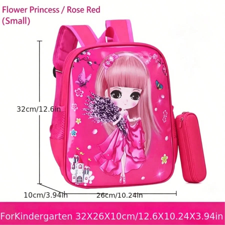 Cute Flower Princess Kids Backpack For School And Travel