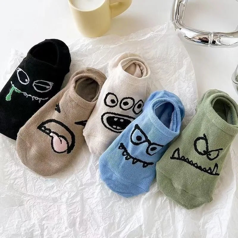 Women's Breathable Invisible Socks 5 Pairs Soft Comfortable Everyday Wear