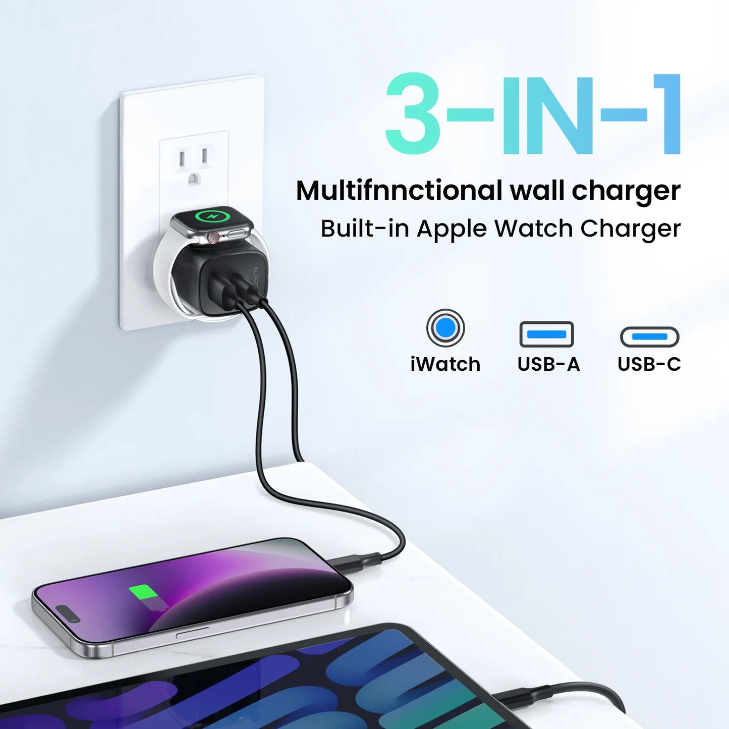Topadre Wireless Charging Block For Apple Watch And iPhones