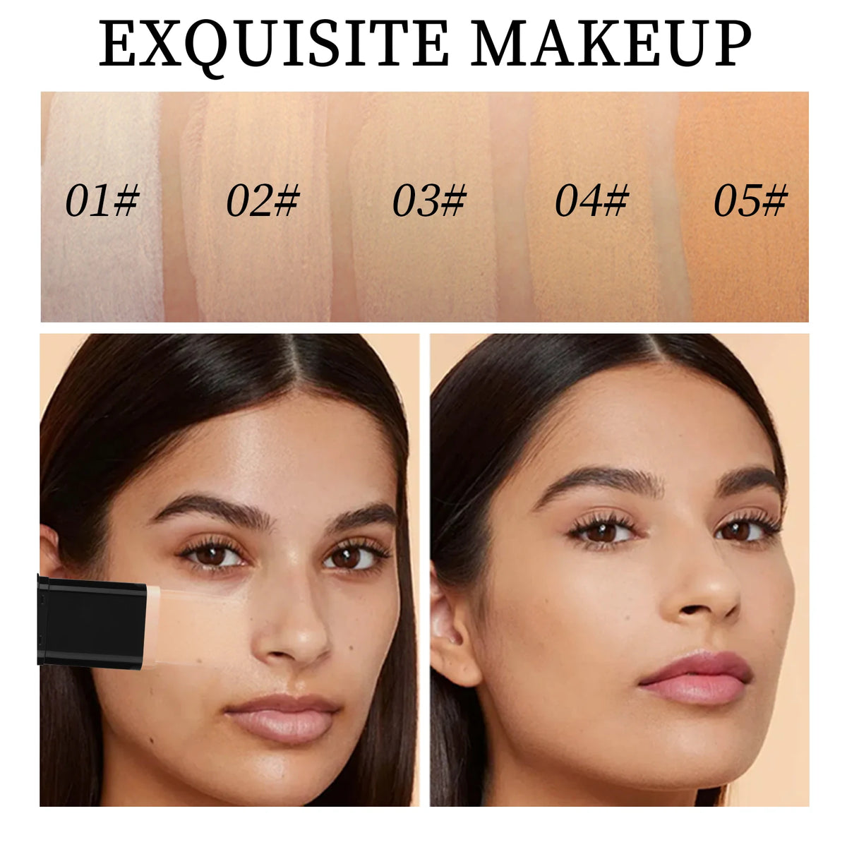 O CHEAL Dual Concealer Foundation Stick Matte Finish Waterproof Contour