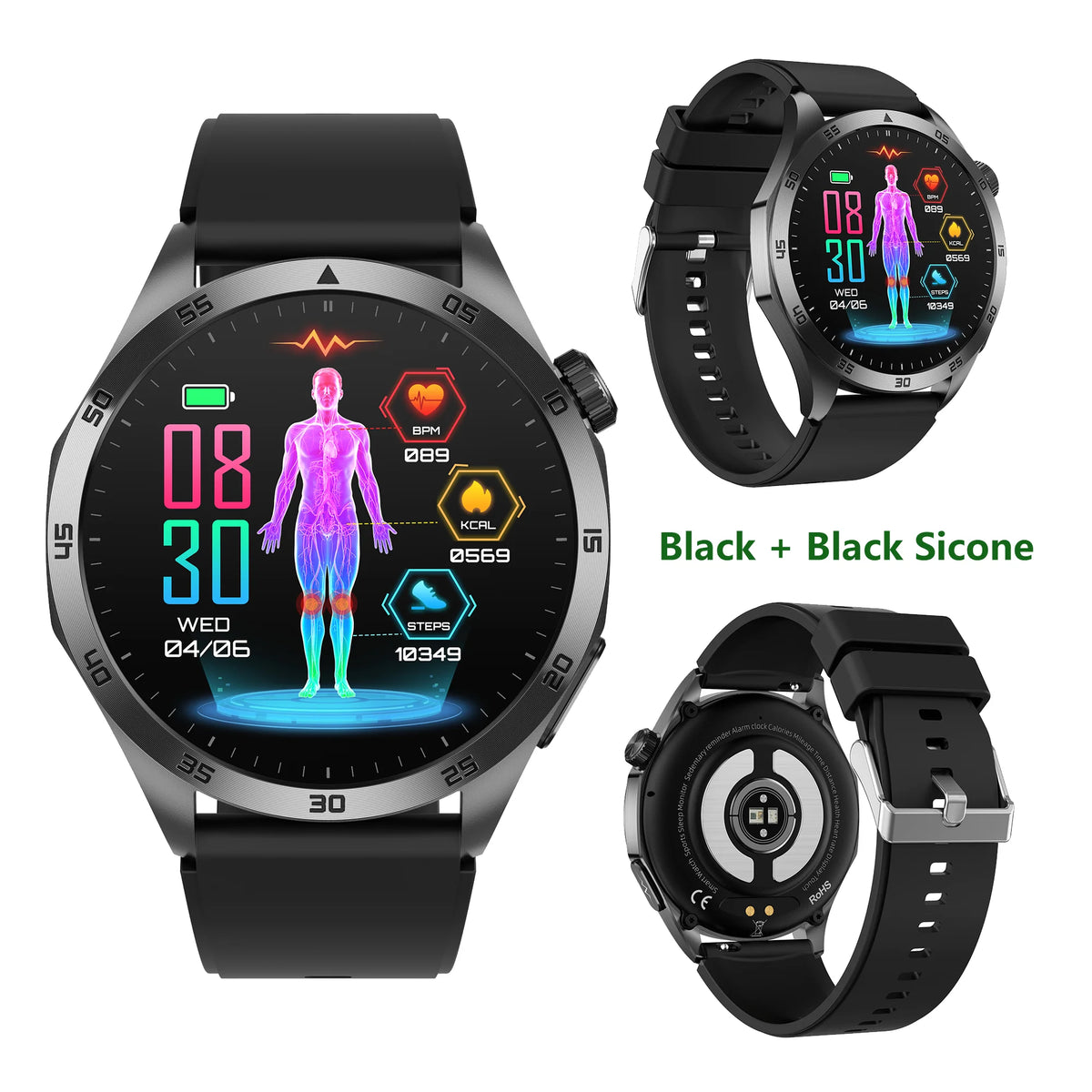 Premium Health Smartwatch With Ecg Ppg And Blood Pressure Monitoring