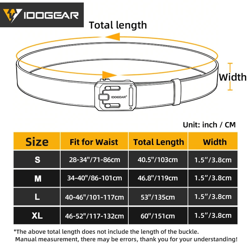 Idogear Mens Ratchet Belt Featuring Durable Slide Buckle Design