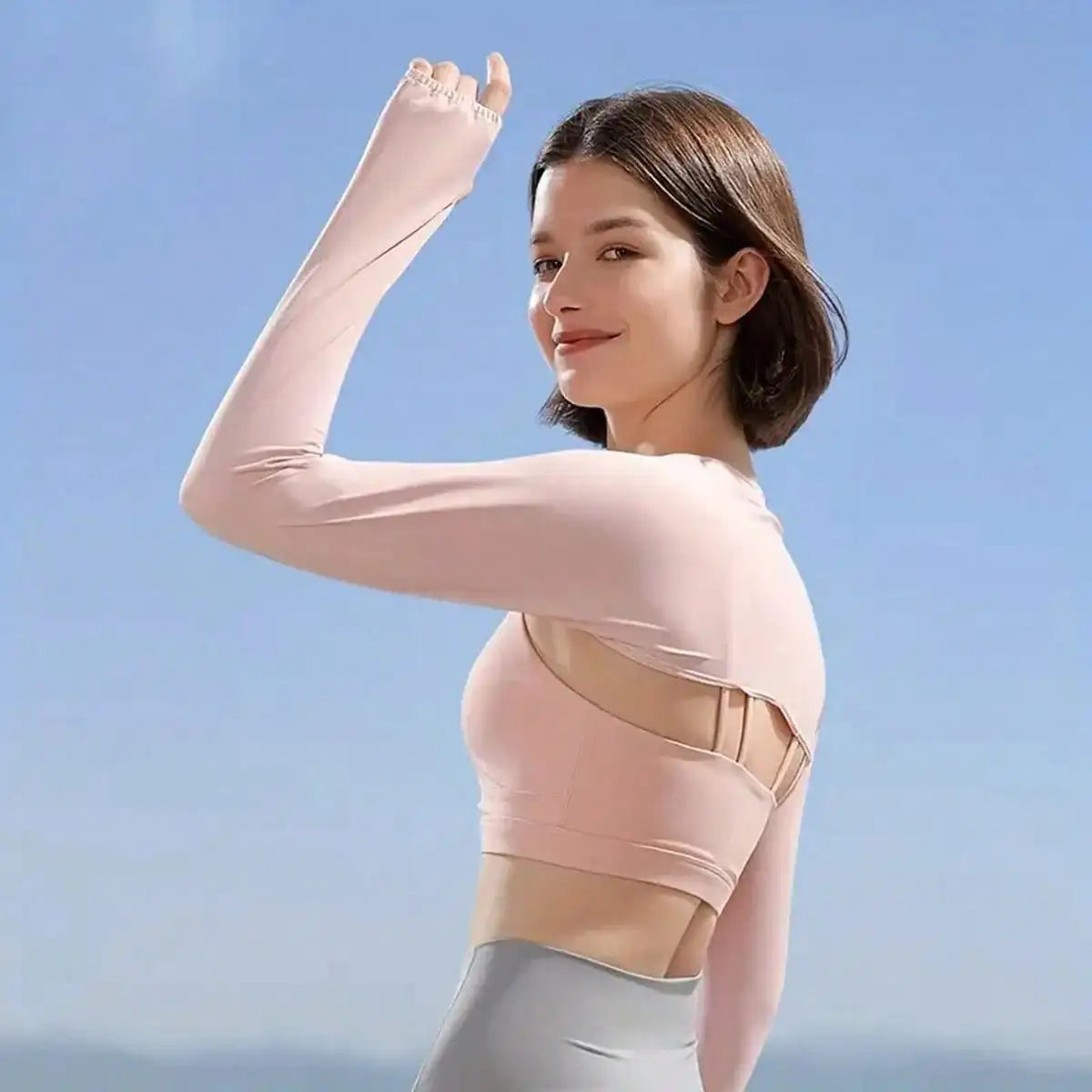 Breathable Ice Silk Arm Sleeves For Women Sun Protection