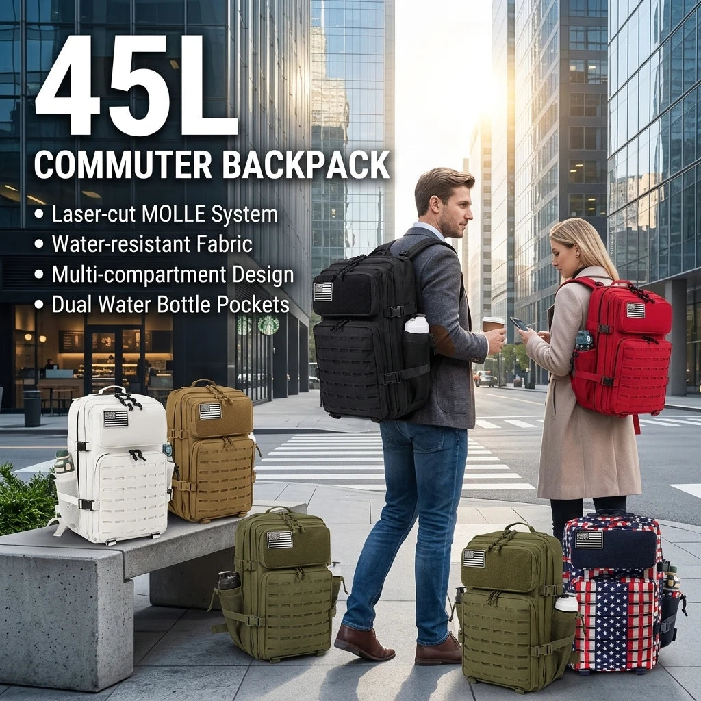ReFire Gear 45L Tactical Backpack With Dual Cup Holders