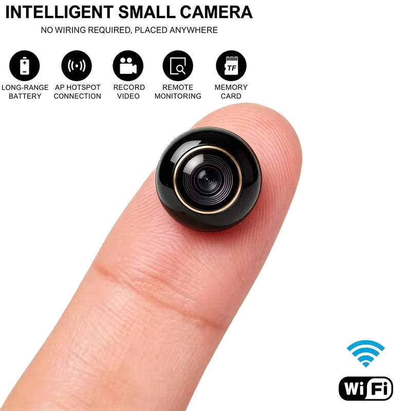 Mini 4K WiFi Monitoring Camera Featuring Night Vision And Audio