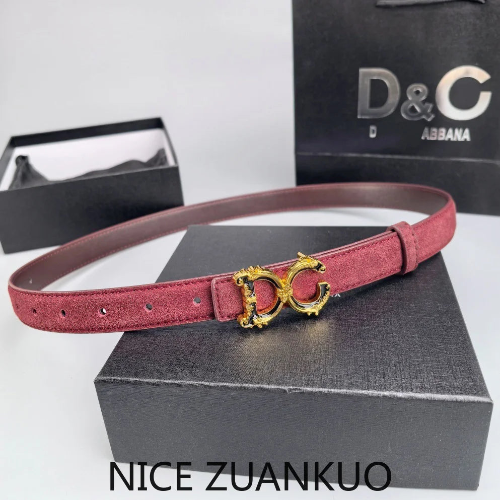 Zuankuo Women Genuine Leather Belt Fashionable Letter Design