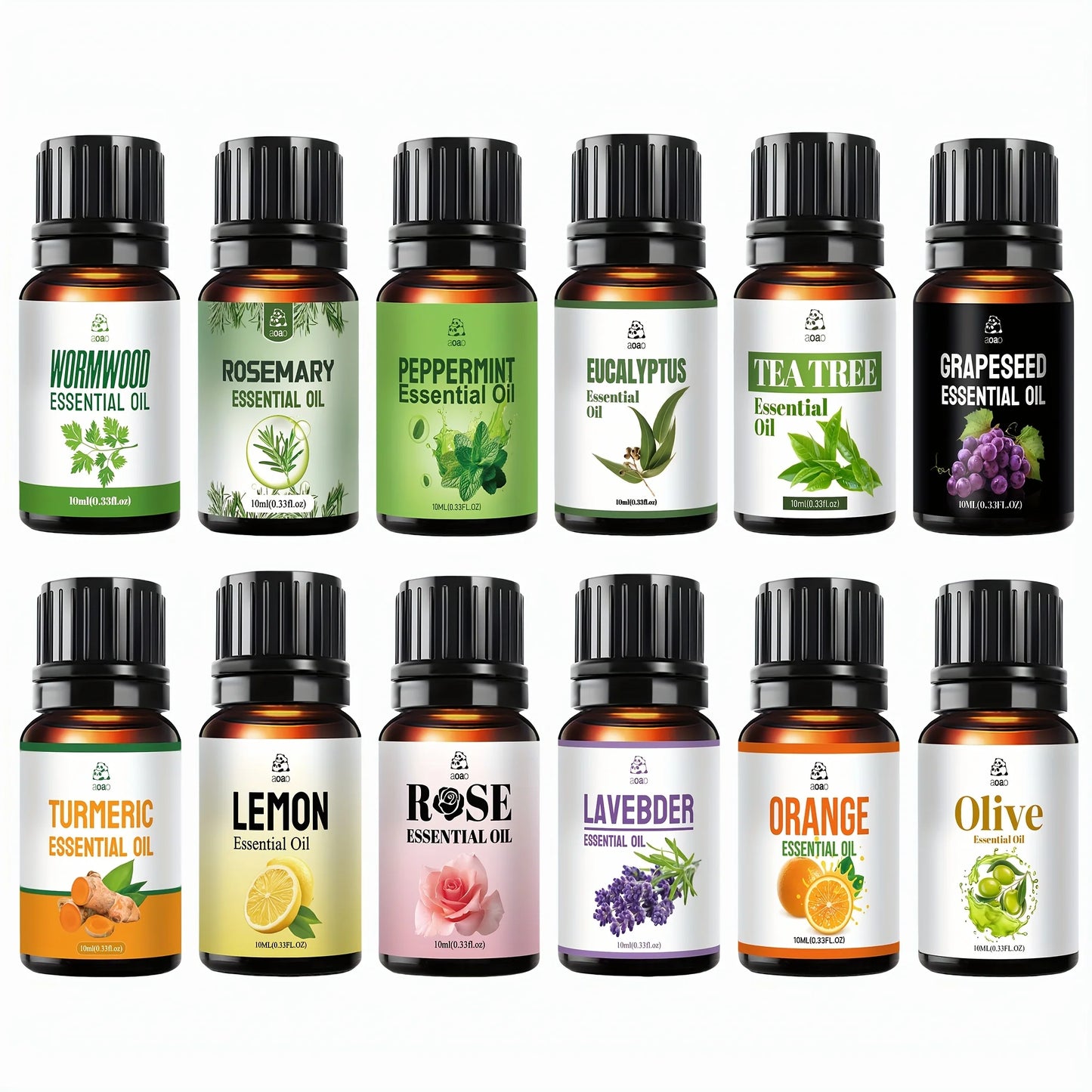 Aoao Natural 12 Piece Skin Care Essential Oil For Face