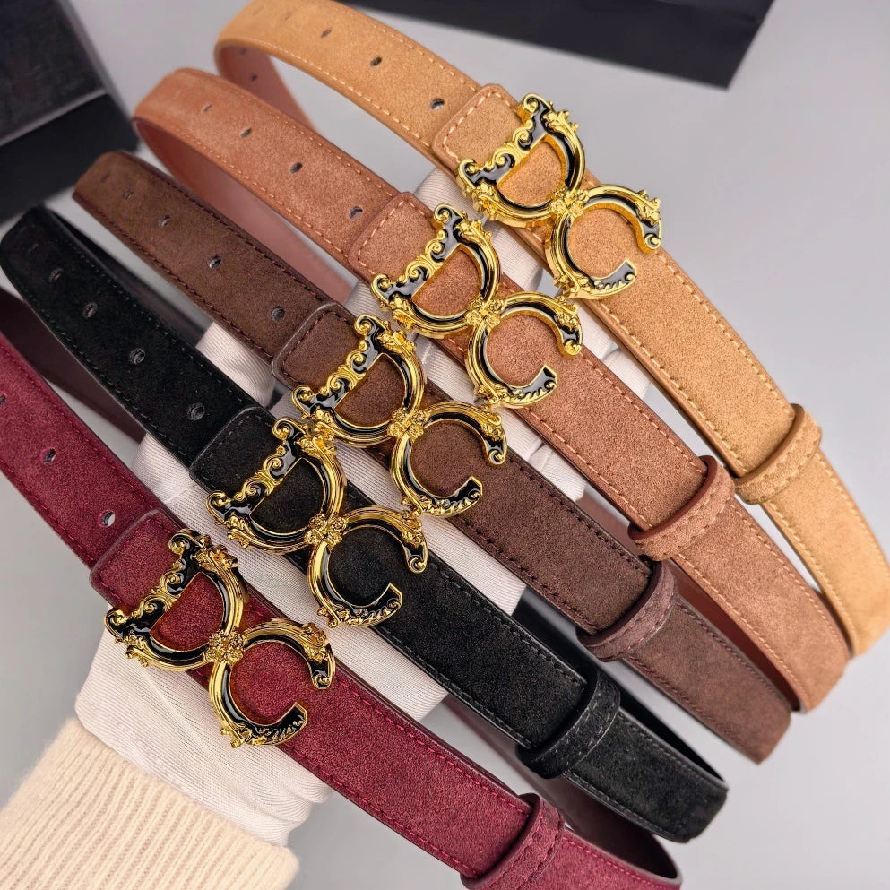Zuankuo Women Genuine Leather Belt Fashionable Letter Design
