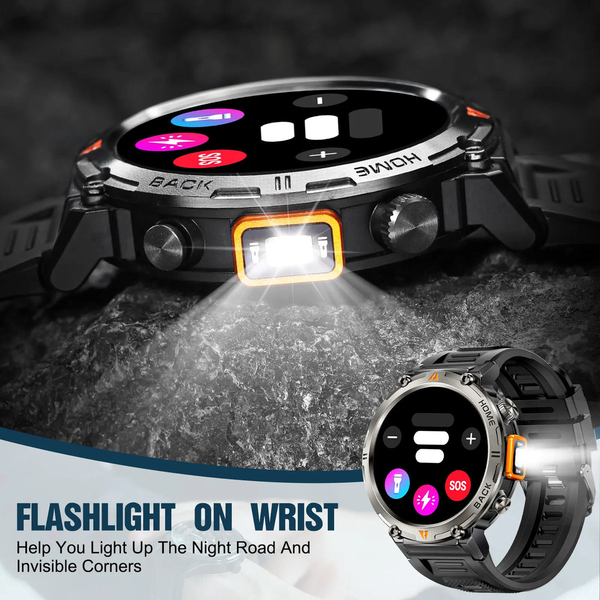 EIGIIS KE3 Bluetooth Smartwatch For Men With Heart Rate Monitor