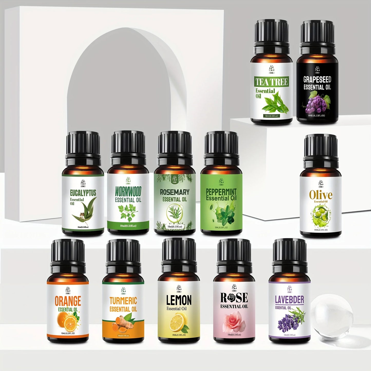 Aoao Natural 12 Piece Skin Care Essential Oil For Face