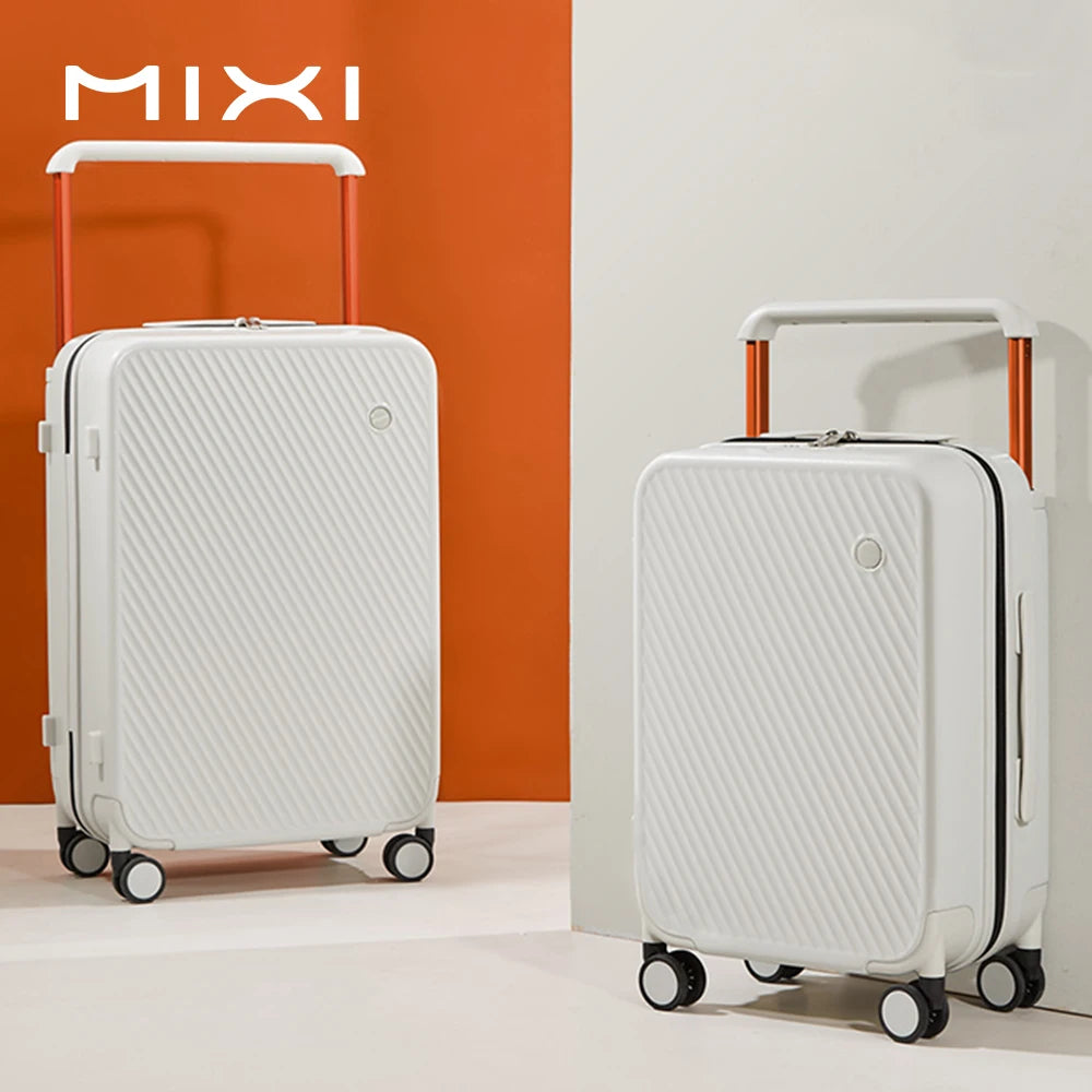 Mixi Hardside Travel Suitcase With Wide Handle And Spinner Wheels