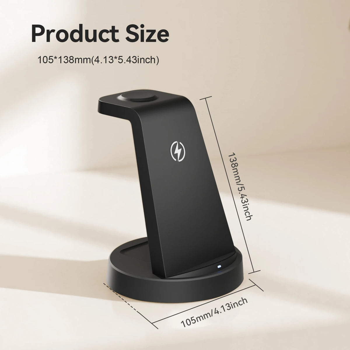 Foldable Magnetic Wireless Charger Stand With 15W Fast Charging Dock