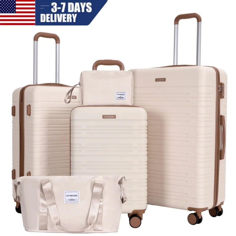 Travelhouse ABS Hard Case Luggage Set TSA Lock Spinner Wheels