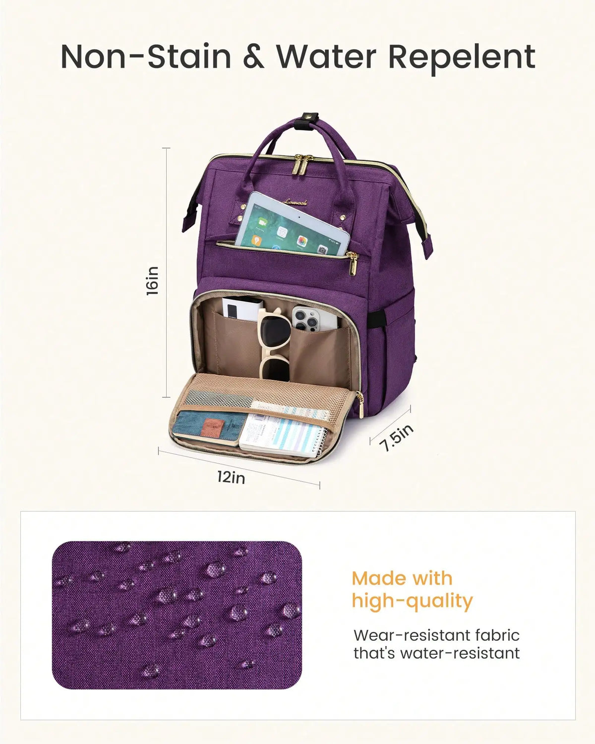 Stylish Nylon Laptop Backpack For Travel Work And College