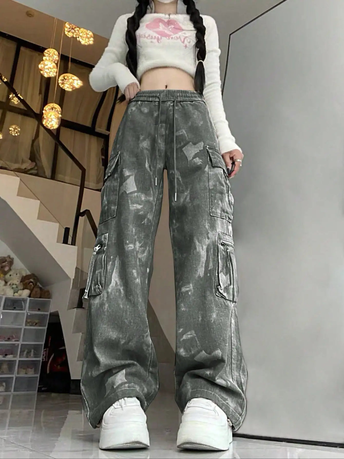 Women's Viscose Straight Leg Pants With Pockets
