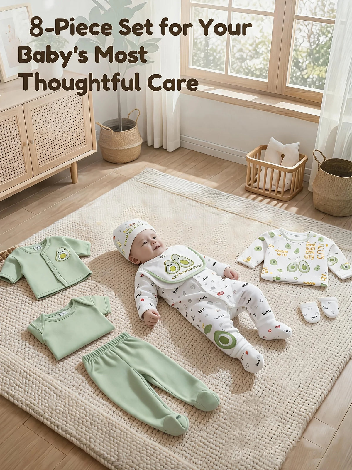 100 Cotton Newborn Baby Set Bodysuit Romper With Hat