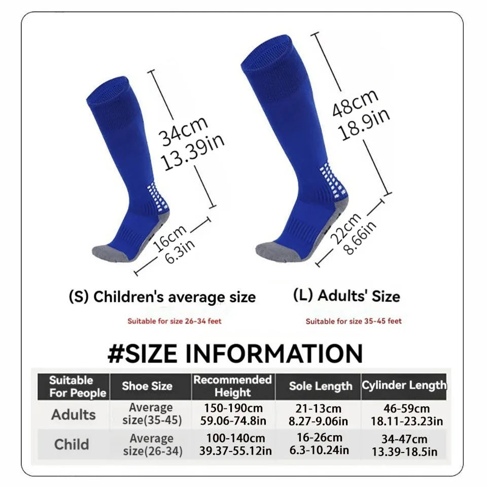 Loogdeel Unisex Soccer Knee High Anti Slip Sports Socks