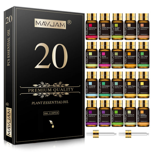 Mayjam Essential Oils Set Featuring Lavender Jasmine Eucalyptus