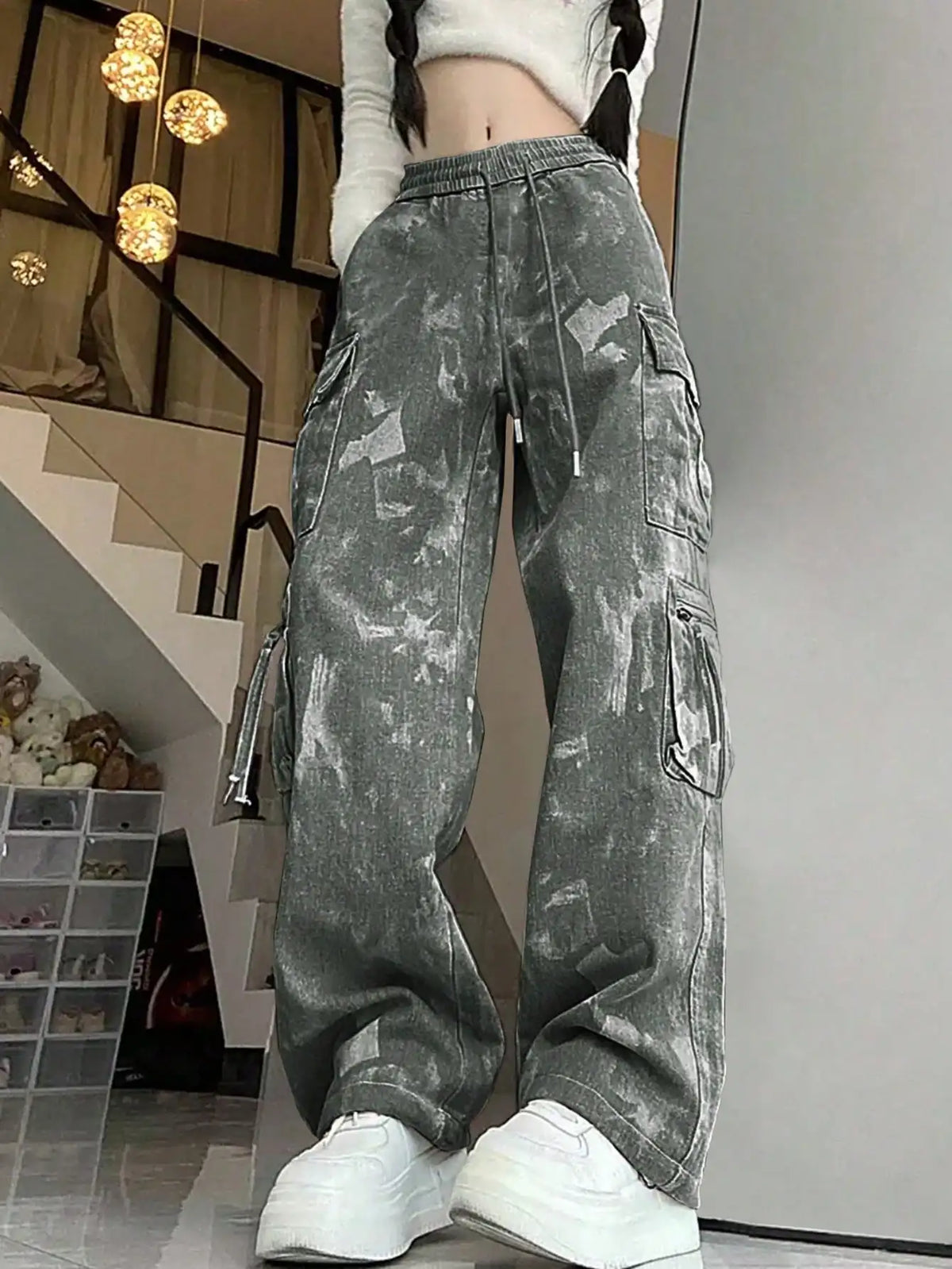 Women's Viscose Straight Leg Pants With Pockets