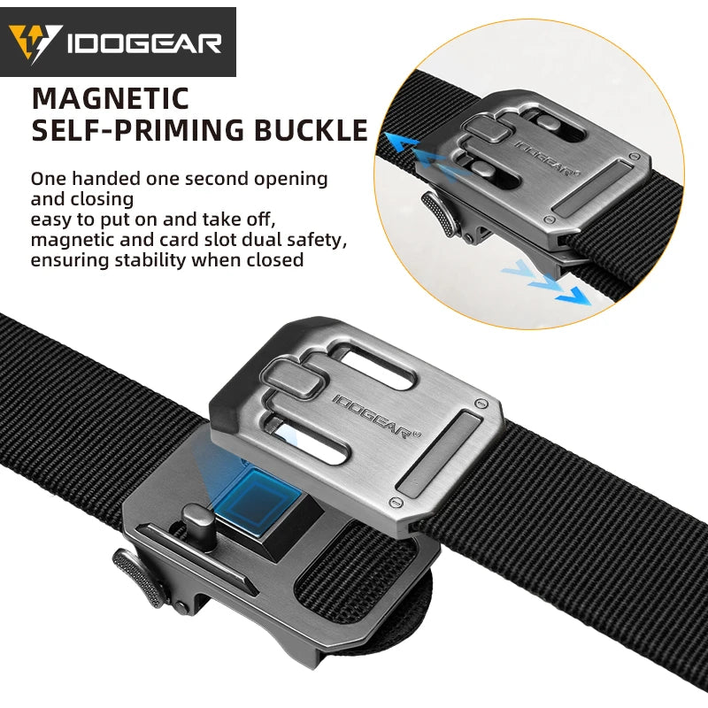 Idogear Mens Ratchet Belt Featuring Durable Slide Buckle Design