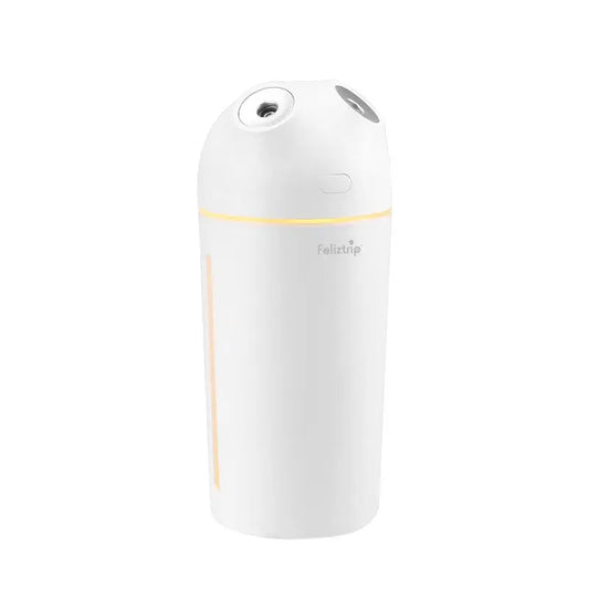 Portable Dual Nozzle Humidifier With Silent Mist And Night Light