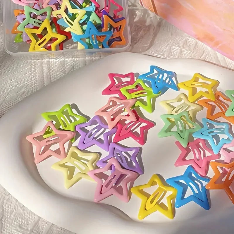 Elegant Star Shaped Alloy Hair Clips for Girls Retro Accessories