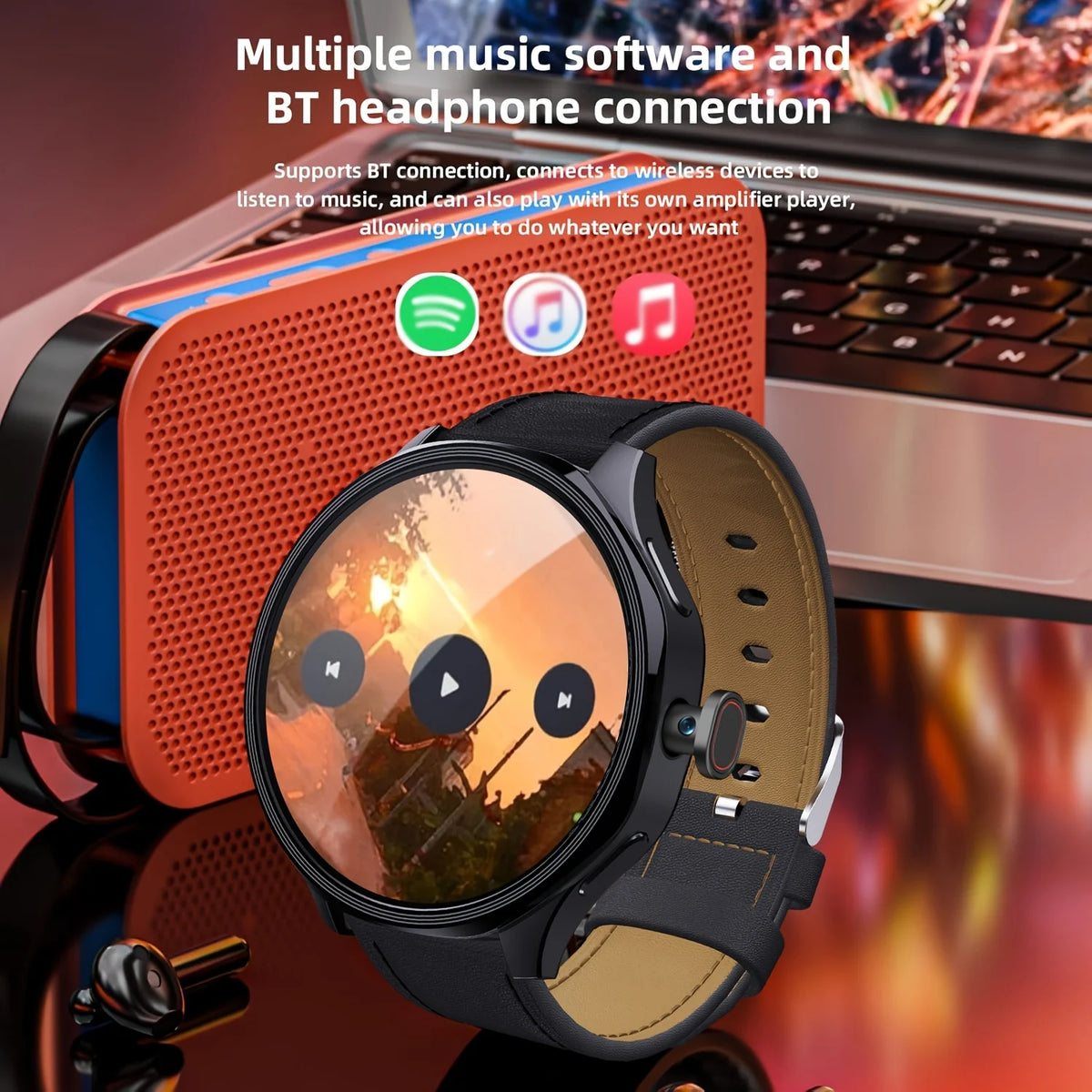Wo 4G Android Smartwatch Featuring Rotating Camera And Activity Tracker