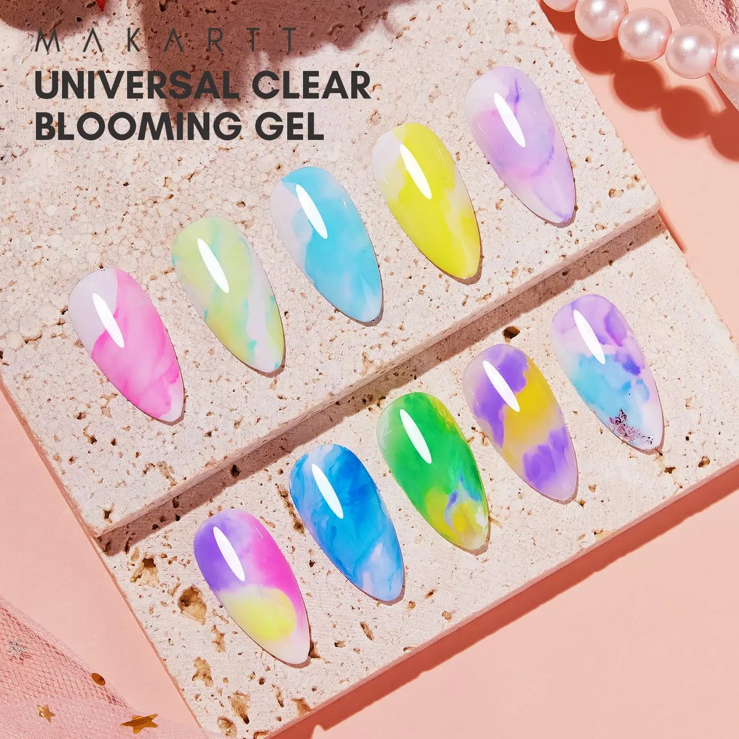 Makartt Clear Blooming Gel Long Lasting Soak Off Nail Polish