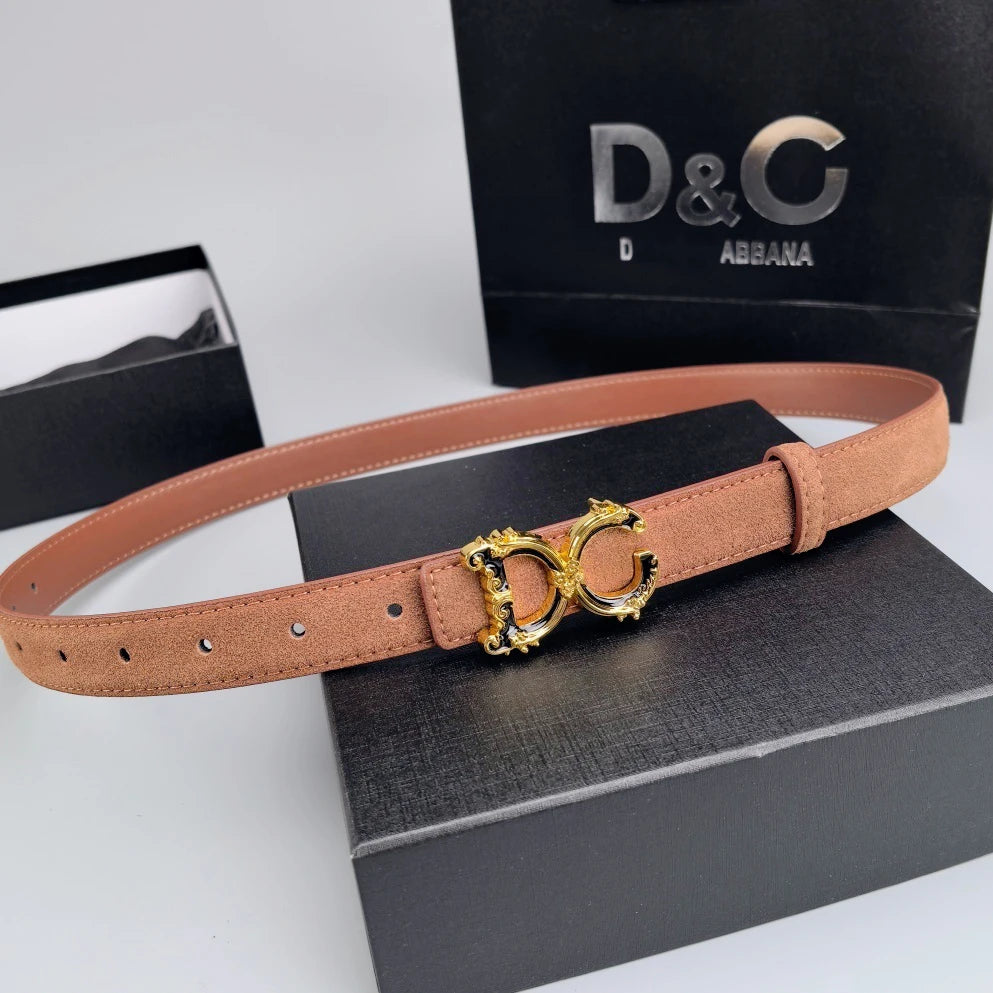 Zuankuo Women Genuine Leather Belt Fashionable Letter Design