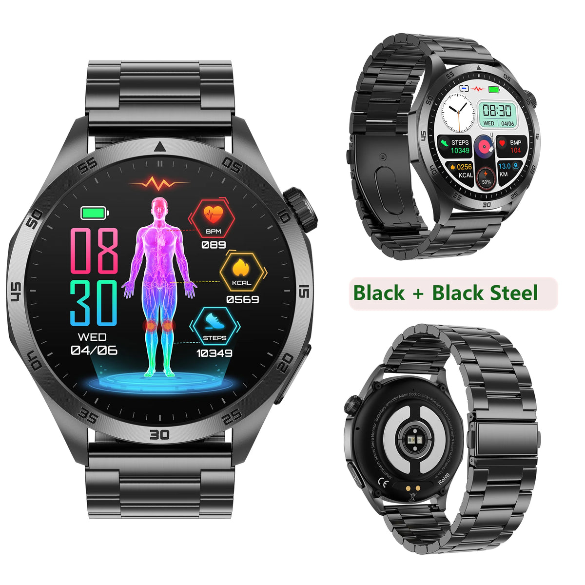 Premium Health Smartwatch With Ecg Ppg And Blood Pressure Monitoring
