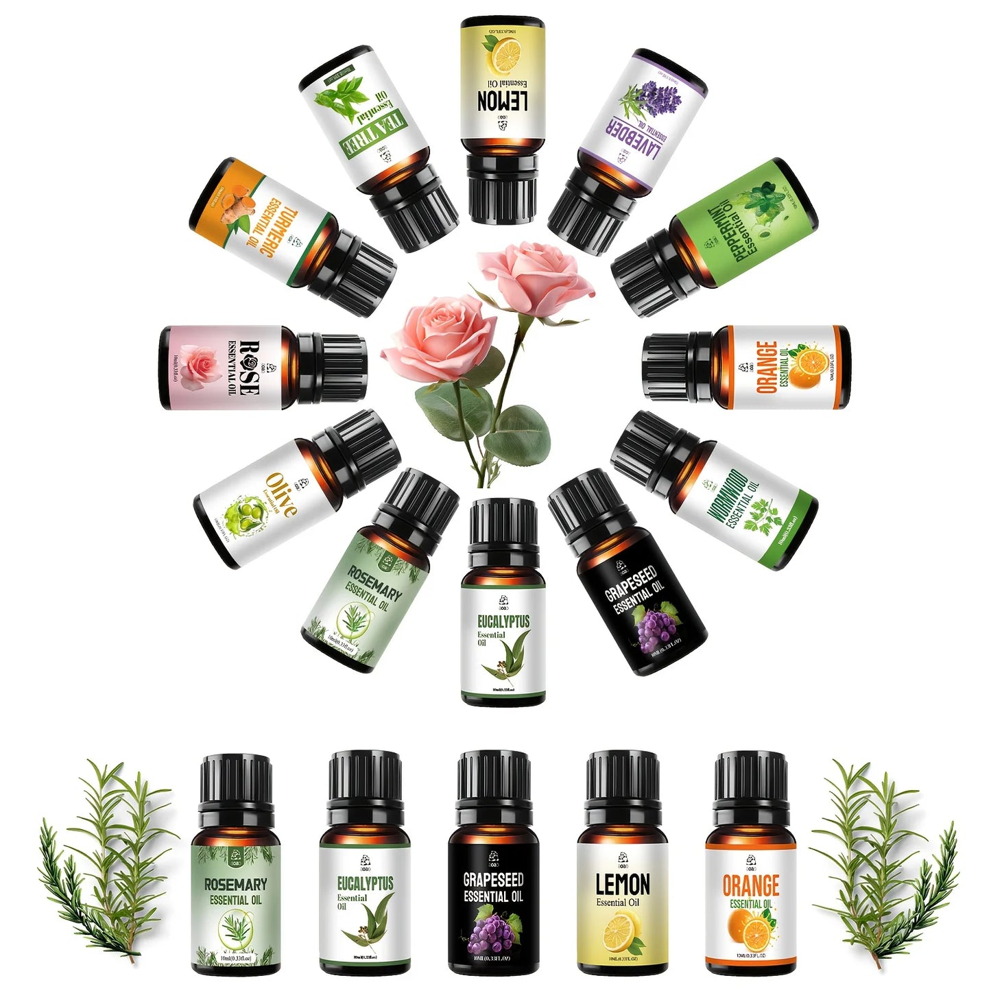 Aoao Natural 12 Piece Skin Care Essential Oil For Face