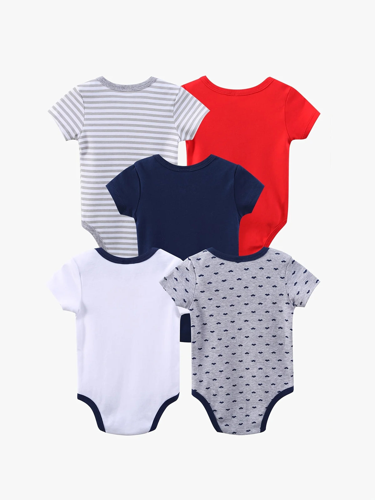 Baby Boys Cotton Short Sleeve Romper Set With Bow Tie
