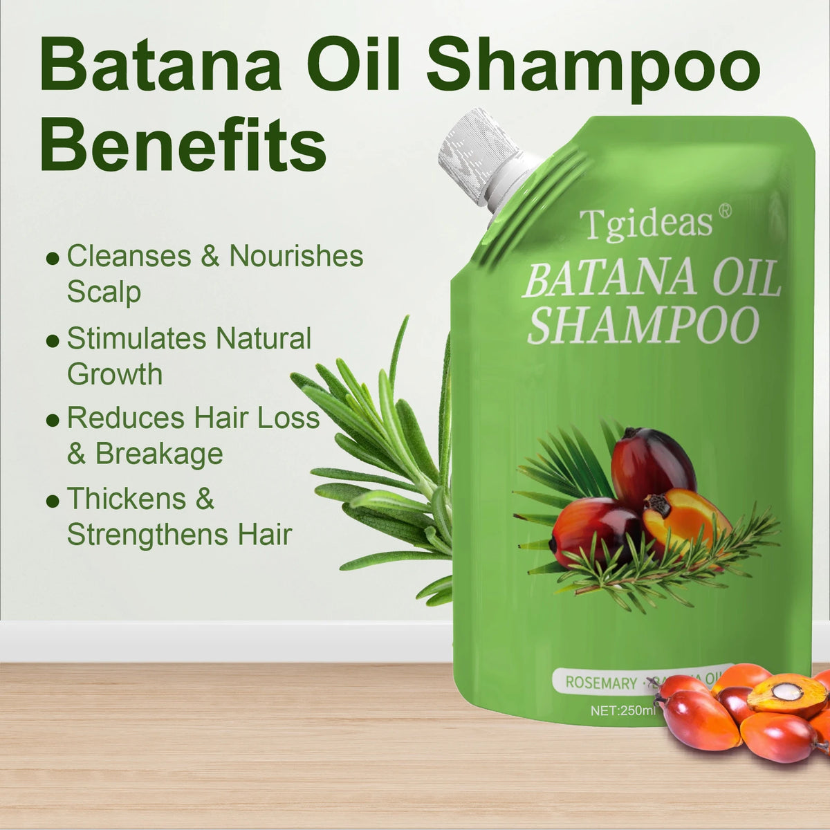 Rosemary Batana Oil Shampoo Boosts Hair Growth Strengthens Strands Pure