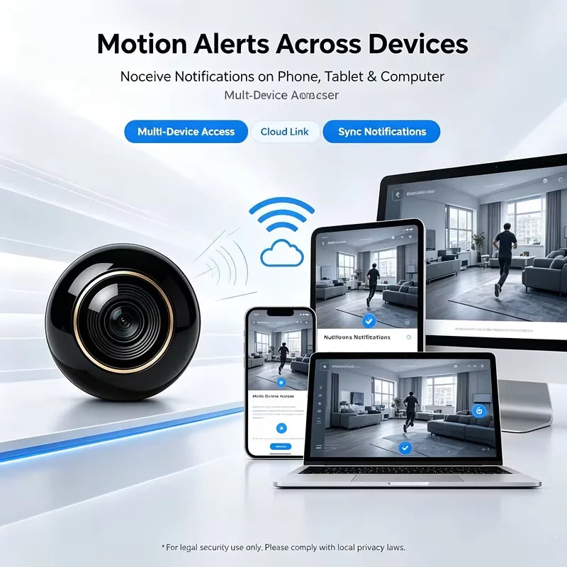 Mini 4K WiFi Monitoring Camera Featuring Night Vision And Audio