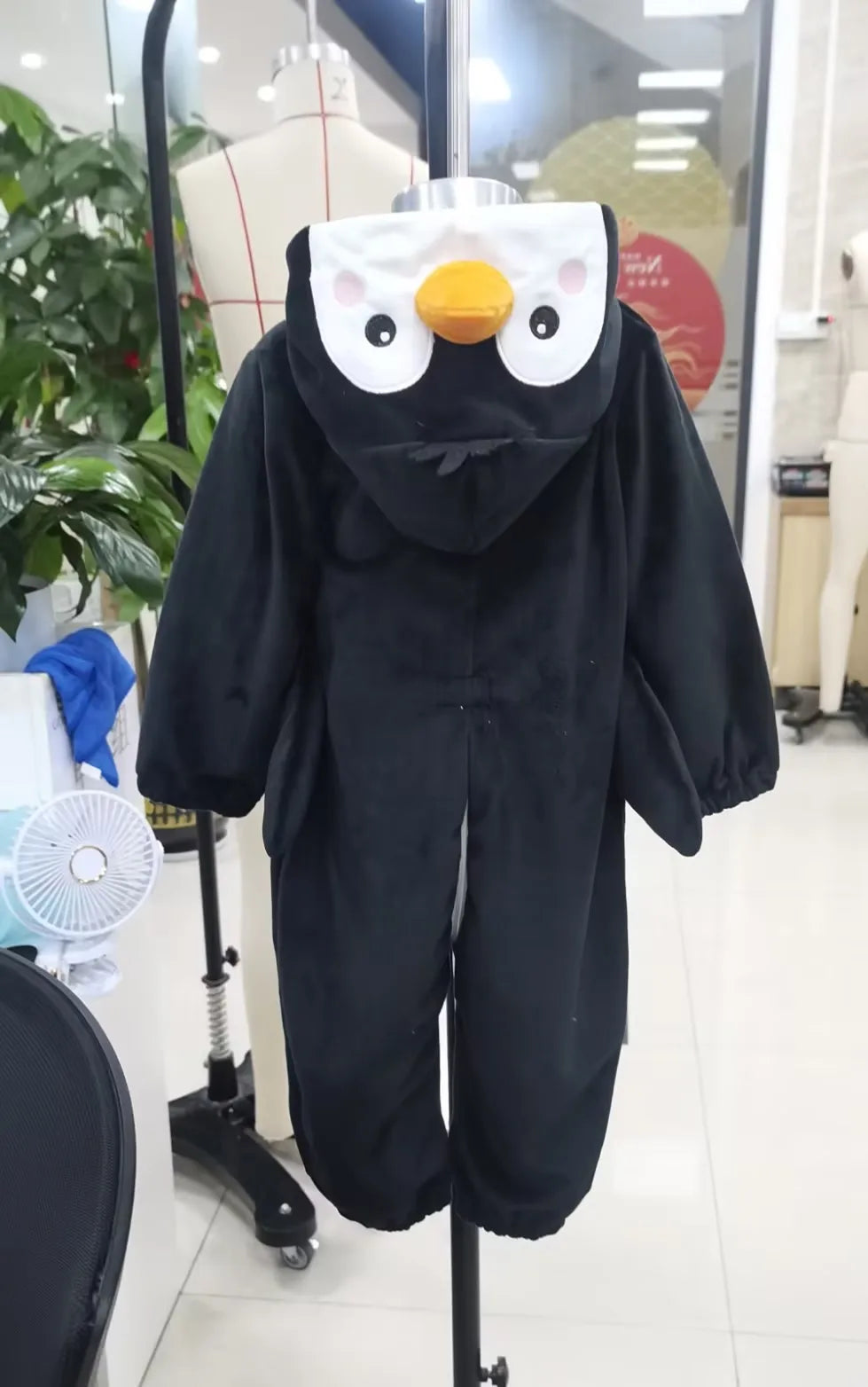 Pudcoco Infant Hooded Plush Romper Cartoon Animal Winter Jumpsuit