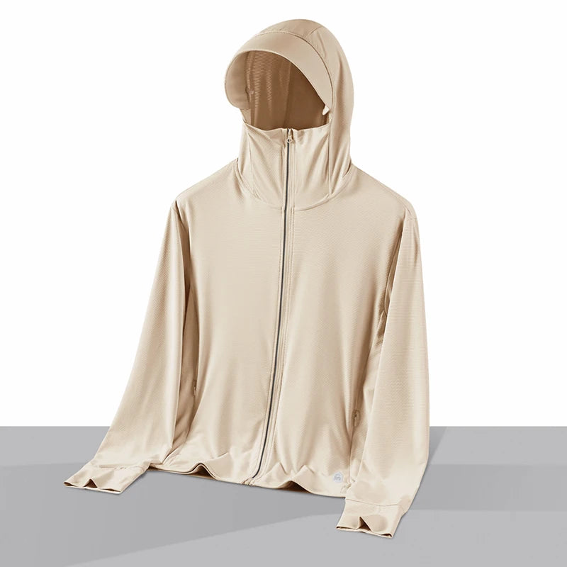 Unisex Breathable Outdoor Sunscreen Jacket Polyester Windproof Coat