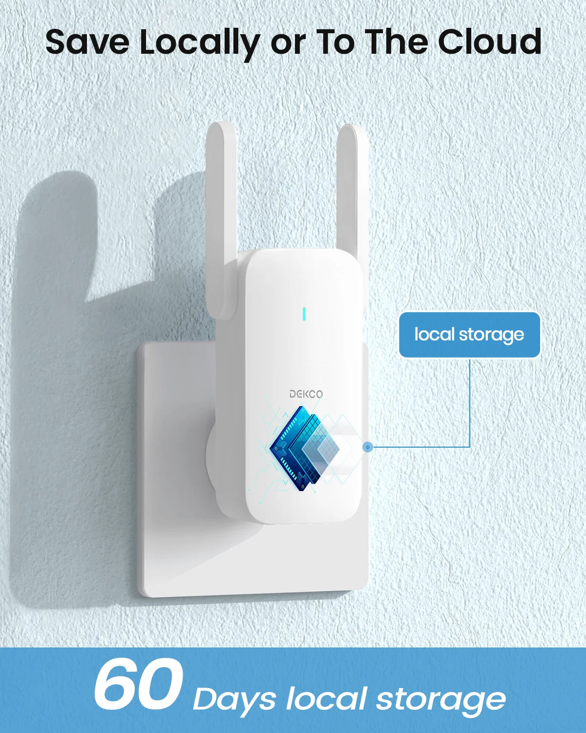 Dekco 5MP WiFi Video Doorbell Outdoor PIR Motion Sensor Audio