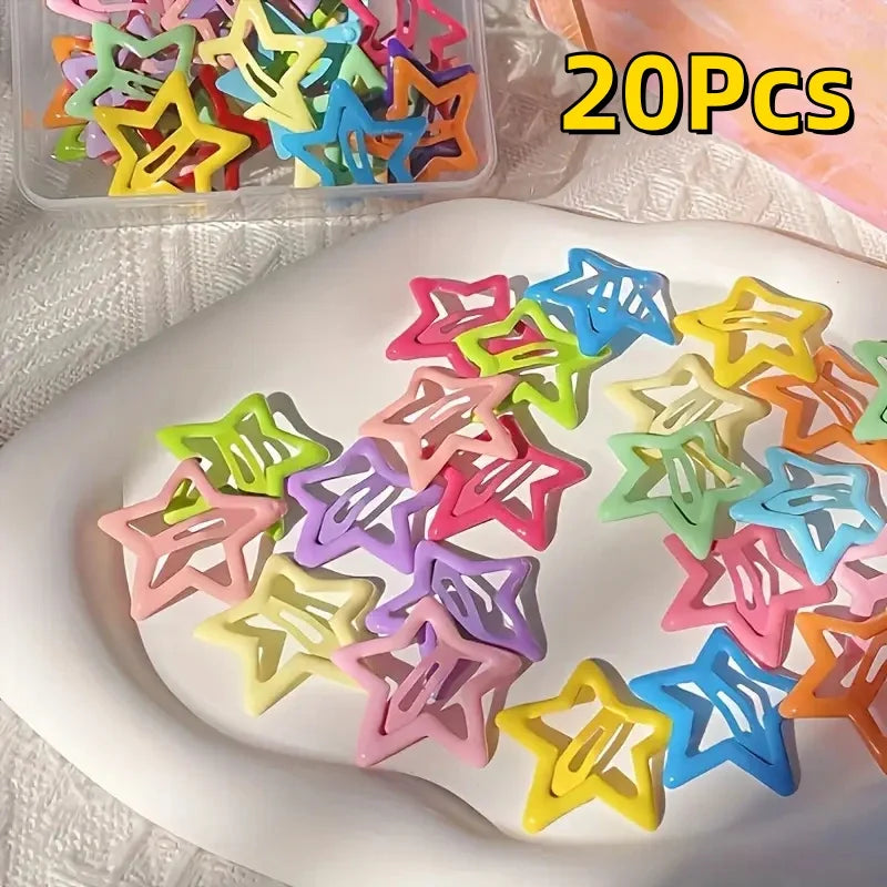 Elegant Star Shaped Alloy Hair Clips for Girls Retro Accessories