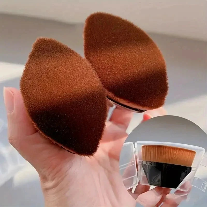 Professional High Density Wool Fiber Foundation Makeup Brush