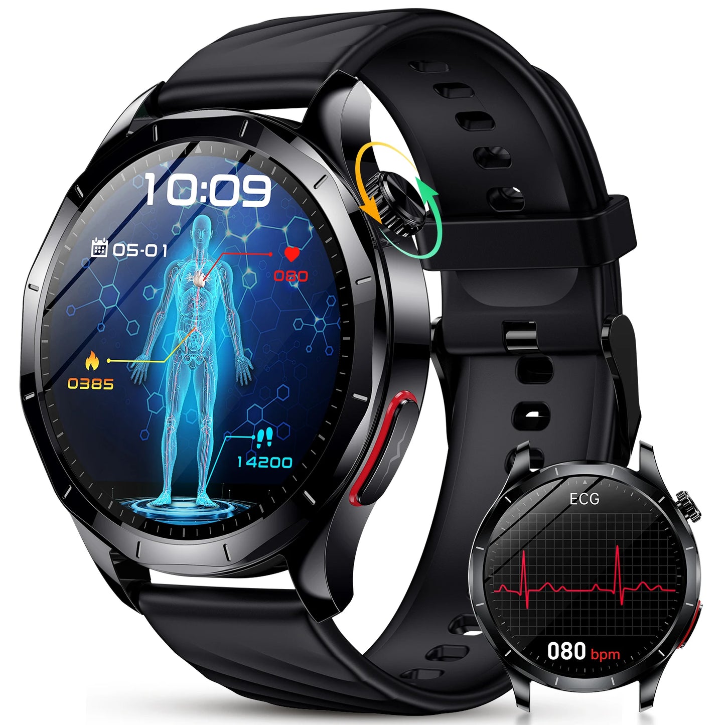 Marsyu Integrated Health Smartwatch Supporting Ecg And Ppg Monitoring
