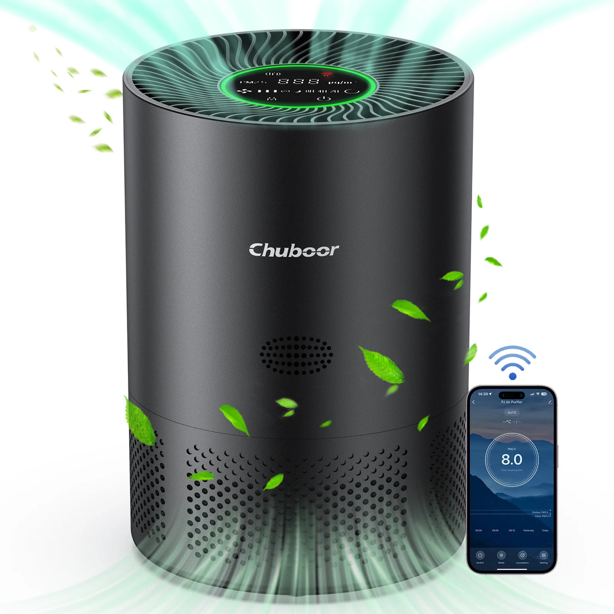 Chuboor H13 True HEPA Air Purifier With Smart PM2.5 Monitoring