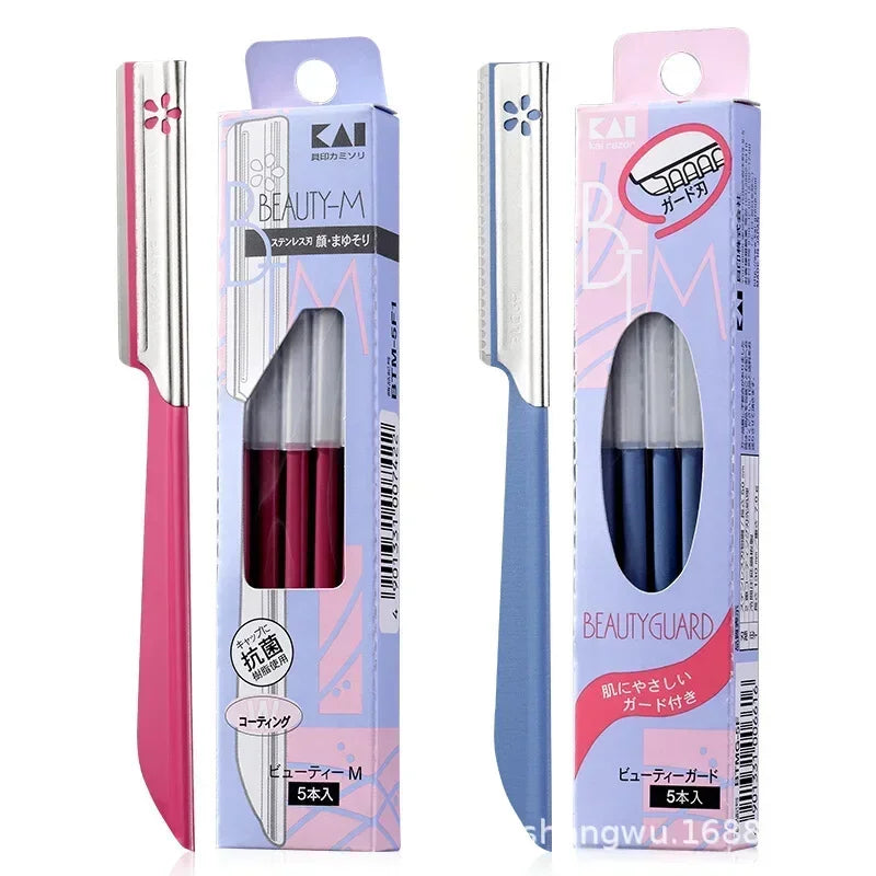 Ruzofo 5 Piece Eyebrow Epilator Set With Steel Blade Trimmer