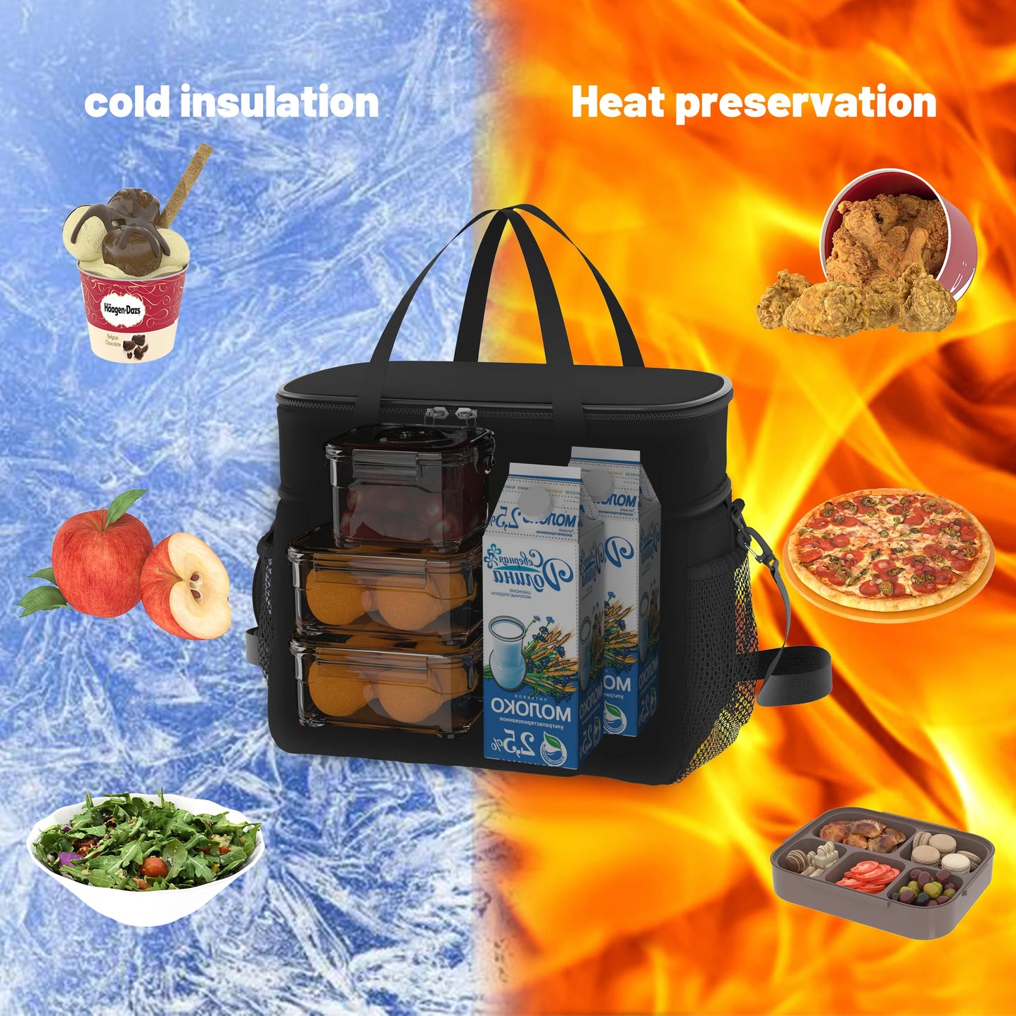 Waterproof Insulated Cooler Bag With Adjustable Shoulder Strap